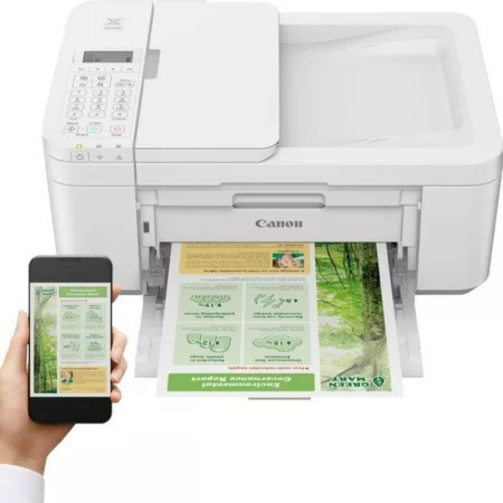 Canon PIXMA TR4651 Wireless Colour All-in-One Inkjet Photo Printer, White(5072C026)