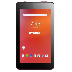 טאבלט Hyundai Koral 7W4X Quad-Core 1.3GHz 16GB eMMC 1GB 7" TABLET (1024×600) BT AndroidTM 8.1 Pie 2 Cameras RED