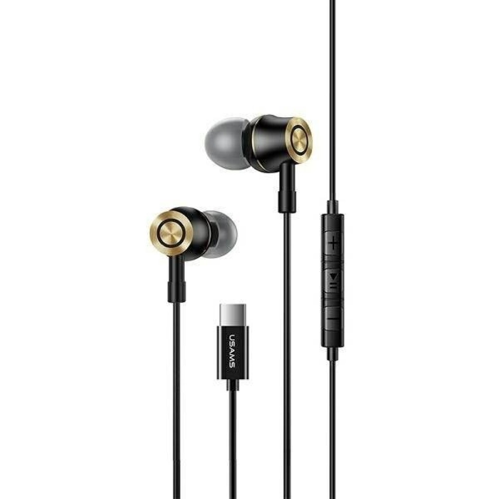 Headphones USAMS USB-C Stereo EP-43 Metal HSEP4301 Black